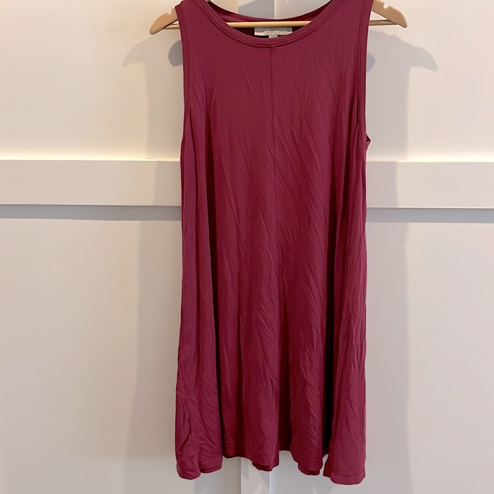 XL Loft magenta knee length dress